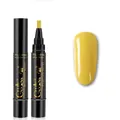 Portable 3-in-1 UV LED nail gel polish pen in bright yellow shade number 26 - Q-26 Bright Yellow