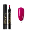 3-in-1 nail gel polish pen in vibrant magenta color number 33 for professional nail art - Q-33 Rose Red
