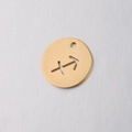 15mm gold mirror stainless steel Sagittarius zodiac charm pendant for DIY jewelry - Sagittarius (Gold 9)