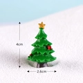 Mini albero di Natale verde con stella dorata e decori rossi, variante da 4 cm - Albero di Natale n. 6 (4x2.6cm)