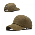 Casquette de baseball en coton délavé pour queue-de-cheval avec sangle réglable au dos - Kaki