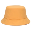 Cappello da pescatore casual in cotone giallo brillante con tesa rinforzata e cucita - Taglia unica / Arancione