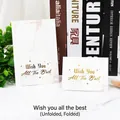 Elegante tarjeta de felicitación con diseño de mármol y texto en pan de oro - 01 Te deseo lo mejor