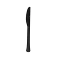 Elegante cuchillo de plástico negro para decoración de mesas de fiesta de cumpleaños - Cuchillo de Plástico Negro