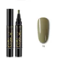 3-in-1 Glitzer-Nagellackstift in Olivgrün Nr. 16 mit feiner Pinselspitze für Maniküre - Q-16 Khakigrün