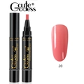 Lápiz de gel con purpurina 3 en 1 rosa coral número 20 para manicura profesional UV LED - Q-20 Rosa Coral