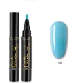 Gcute Goddess 3-in-1 sky blue glitter nail gel pen for UV/LED curing professional manicure - Q-36 Light Blue