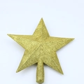 Dettaglio stella dorata glitterata con base di montaggio per la punta dell'albero di Natale - 15CM / Oro