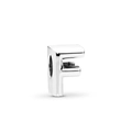 Polished silver alloy letter F charm bead for DIY personalized charm bracelets - Letter F / Silver