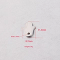 Polished stainless steel Hamsa hand charm 11.5x8.7mm with hole for DIY jewelry making - Steel Color Small Palm / Steel