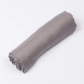Solid grey voile scarf with fringe trim made from soft breathable lightweight fabric - Medium Grey
