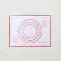 Tappetino per impastare in silicone bianco con scale rosse da 40x30cm - 30*40cm / Rosso