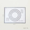 White silicone pastry mat with black borders and measurement scales for home baking - 30*40cm / Black