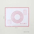 Platinum silicone pastry mat with measurements in 40x50cm size and red markings - 40*50cm / Red