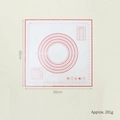 Tappetino in silicone bianco 60x60cm con scale rosse e tabella di conversione per cucina - 60*60cm / Rosso