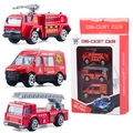 Detail of 3-piece die-cast emergency vehicle set with pull-back action toy cars - Rescue Vehicle Set (K143A14)