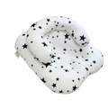 Cuscino per allattamento a forma di U con motivi a stelle nere su tessuto bianco - Stella