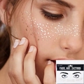Face art tattoos with gold glitter finish for festivals and parties shown on a model - LT08 Gold Fine Glitter