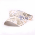 Zonneklep voor dames met bloemenpatronen voor zomersporten en strandvakanties - Blauw en Wit Bloemenstijl (Patroon 4)