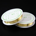 Golden 0.2mm jewelry making copper wire on white plastic spools for handmade crafts - 0.8mm/Approx 2m / Gold