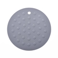 Tovaglietta rotonda in silicone grigio nordico con trama resistente al calore - Grigio Nordico