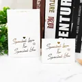 Minimalist white greeting card with gold foil text Special Love For Special You - 11 Special Love For Special You