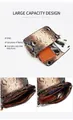 Detailed view of snake pattern crossbody bag showing large capacity with interior compartments - Upgraded (Zipper) / Brown