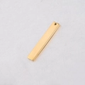 Colgante de barra rectangular de acero inoxidable dorado pulido con agujero en gris - 2*6*35mm Agujero Único / Dorado