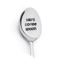 Cuillère à café en acier argenté gravée Dad's coffee spoon pour cadeau original - LA CUILLÈRE À CAFÉ DE PAPA