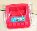 Vista dall'alto del gioco di vocabolario rosso per imparare parole per bambini - 30 Carte + 26 Lettere Maiuscole in Busta 130g