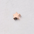 Primer plano de un colgante de estrella en acero inoxidable oro rosa pulido para joyería DIY - Oro rosa