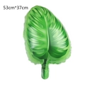 Green monstera leaf foil balloon for tropical themed party decor 53cm by 37cm - Monstera Leaf Green / 53*37cm