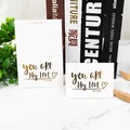 White greeting card with gold foil 'YOU ARE My LOVE' text and heart pattern - 08 My Love My Angel