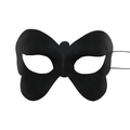 Elegante maschera nera a forma di farfalla con trama in fibra ed elastico per feste - Maschera a Farfalla