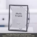 Nordic geometric black metal photo frame with glass 5x7 inch tabletop decoration - 7-inch Geometric Black