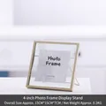 Cornice portafoto moderna da 4 pollici in metallo dorato e vetro su tavolo stile nordico - Supporto gatto da 4 pollici oro