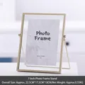 Cornice portafoto moderna da 7 pollici in metallo dorato con vetro e supporto - Supporto da 7 pollici oro