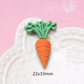Dettaglio charm carota in resina opaca 22x33mm per gioielli fai-da-te e accessori - Carota
