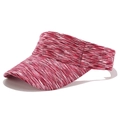 Detalle del tejido space-dye en rojo y blanco de la visera deportiva curva para sol - Ajustable / Rojo