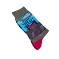 Blue cotton socks with I Just Wanna Hang With My Dog slogan and cute dog silhouette - Dog Slogan I Just Wanna Hang With My Dog Style (A362)