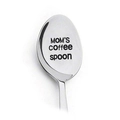 Polierter Edelstahllöffel mit Gravur Mom's Coffee Spoon im minimalistischen Stil - MAMAS KAFFEELÖFFEL