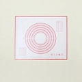 White silicone pastry mat with red measurements and unit conversion scales, size 60x50cm - 50*60cm / Red