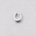 Close-up of horseshoe-shaped stainless steel pendant bead with polished mirror finish - Horseshoe Small Hole Bead (XKZ046) / Steel