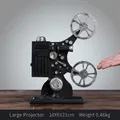 Large vintage resin film projector model in black and silver finish for home decor - Projector Model Ornament (Large)