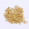 Bulk gold plated zinc alloy lobster clasps for DIY jewelry necklace making accessories - 12mm / Gold