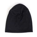 Klassische schwarze, dünne doppellagige Strickmütze für Damen und Herren im Freizeitstil - Einheitsgröße(Einstellbar) / Schwarz