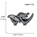 Cartoon dinosaur skeleton enamel pin brooch in black and white finish for bag accessories - Pterosaur Skeleton