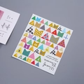 Colorful banners and gold foil number stickers for DIY scrapbook decoration - Banners Style