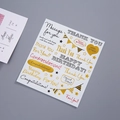 Gold- und Silberfolien-Aufkleber für DIY-Journale mit Thank You und Happy Birthday Text - Allgemeine Grüße