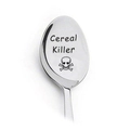 Edelstahllöffel mit Cereal Killer Gravur und Totenkopf-Symbol für Müsli - Müsli-Killer (Totenkopf)